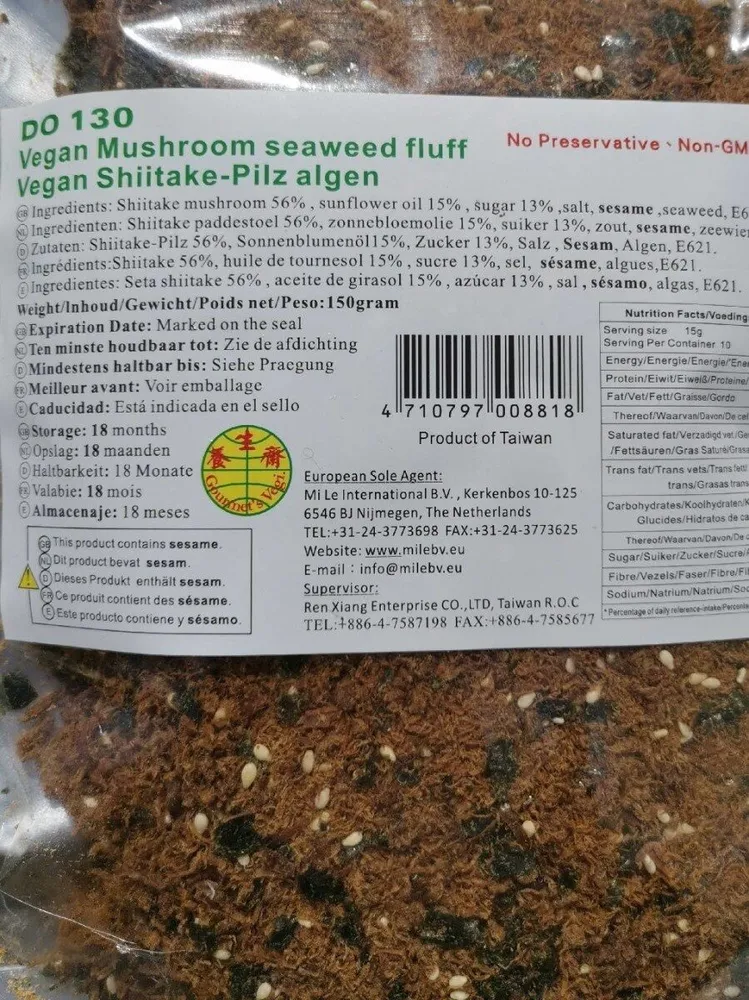 Vegan Mushroom seaweed fluff