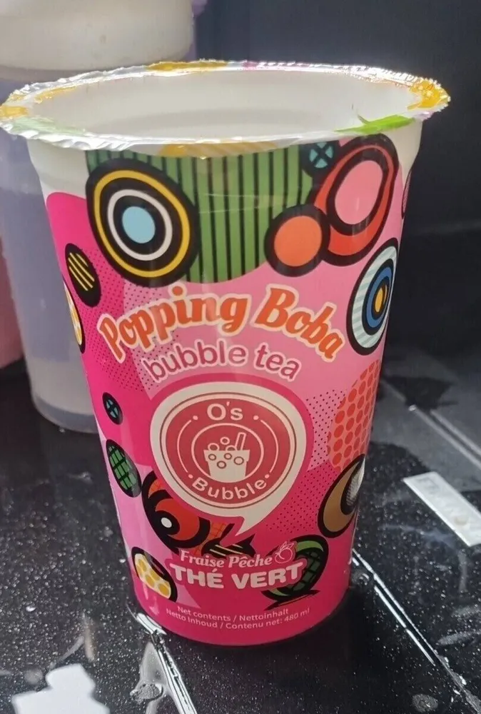 Popping boba bubble tea