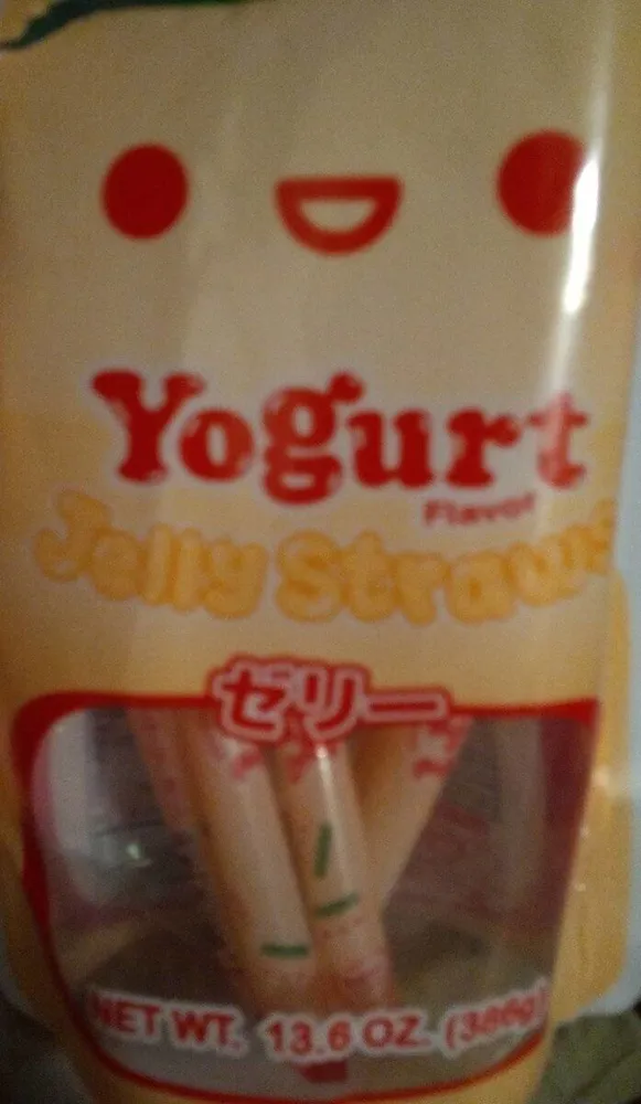 Yogurt flavor jelly straws