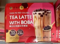Tea latte with bobo