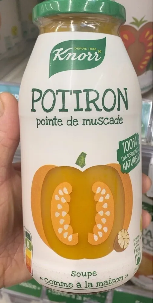 Soupe potiron pointe de muscade