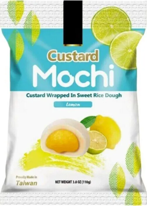 Mochi avec crème anglaise au citron
