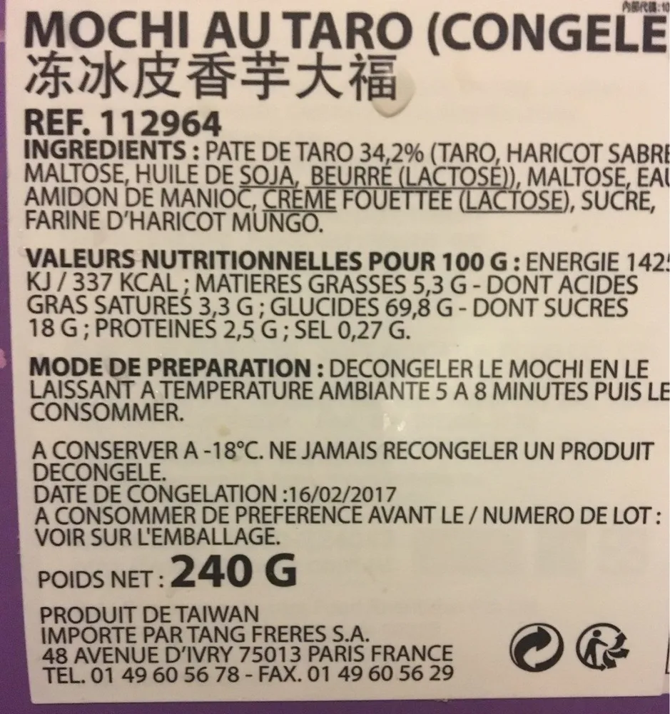 Mochi au Taro