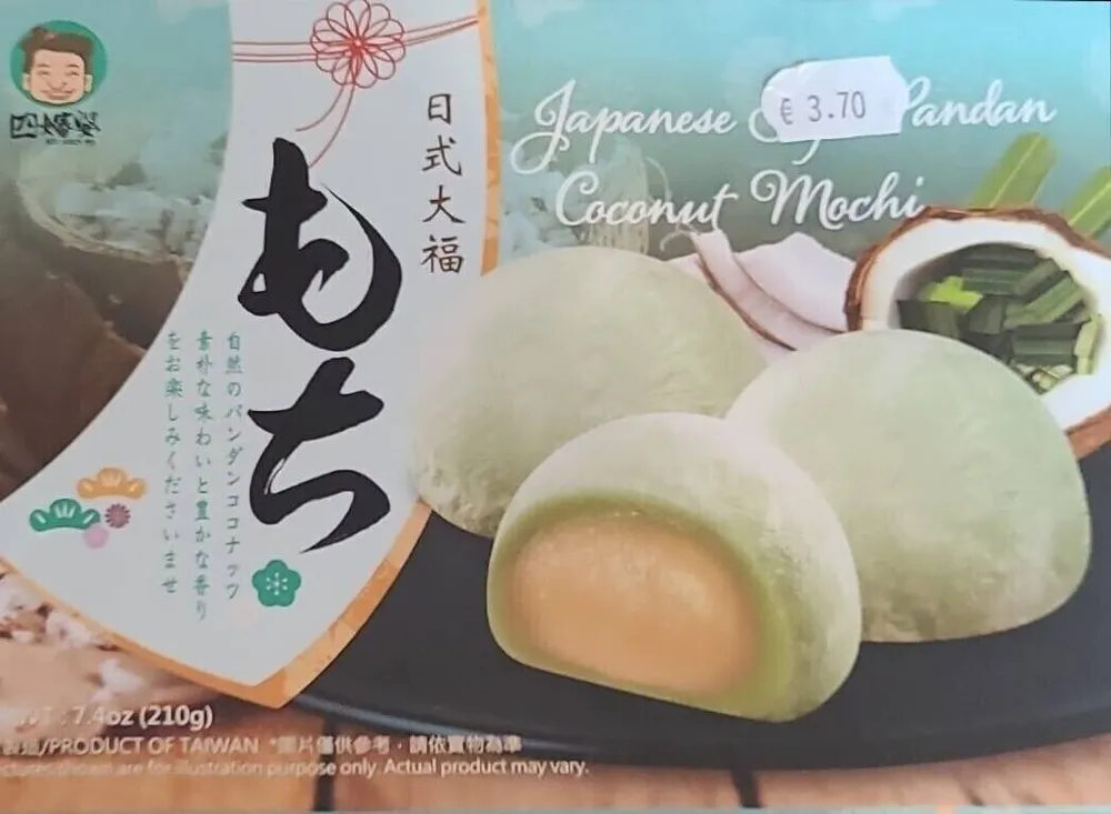 Japanese style Pandan Coconut mochi