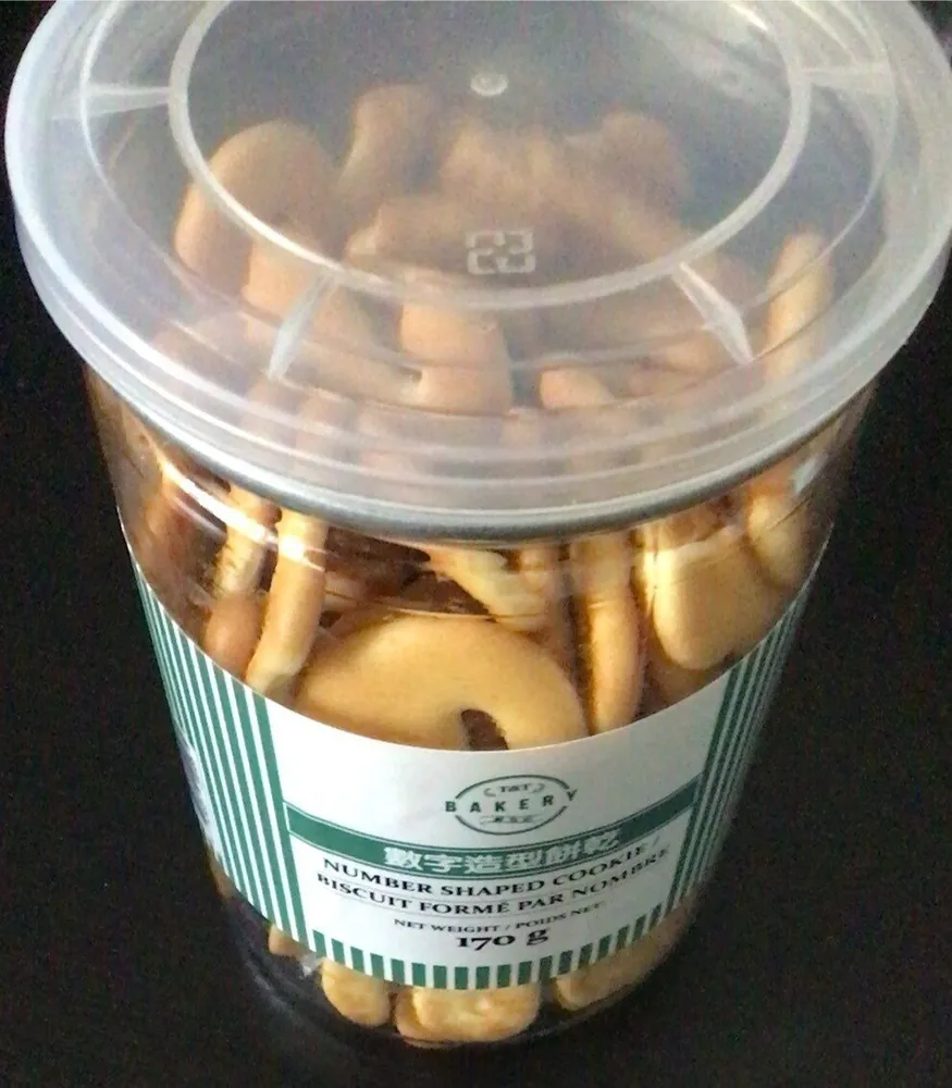 Number shaped cookies