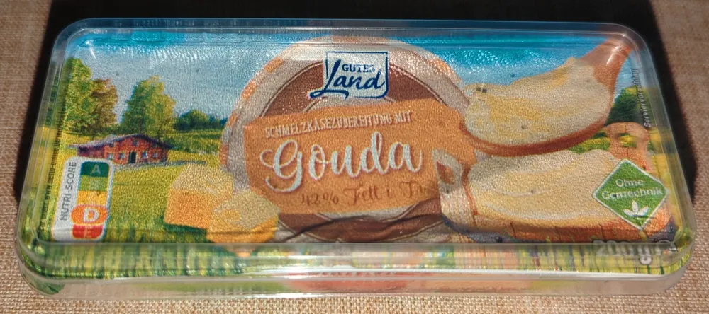 Schmelzkäsezubereitung mit Gouda