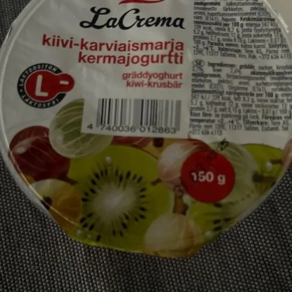 LaCrema Kiivi-Karvisaismarjakermajogurtti