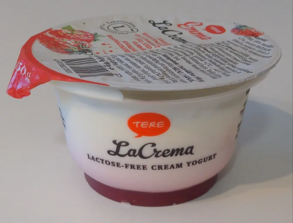 Lactose-free cream yogurt