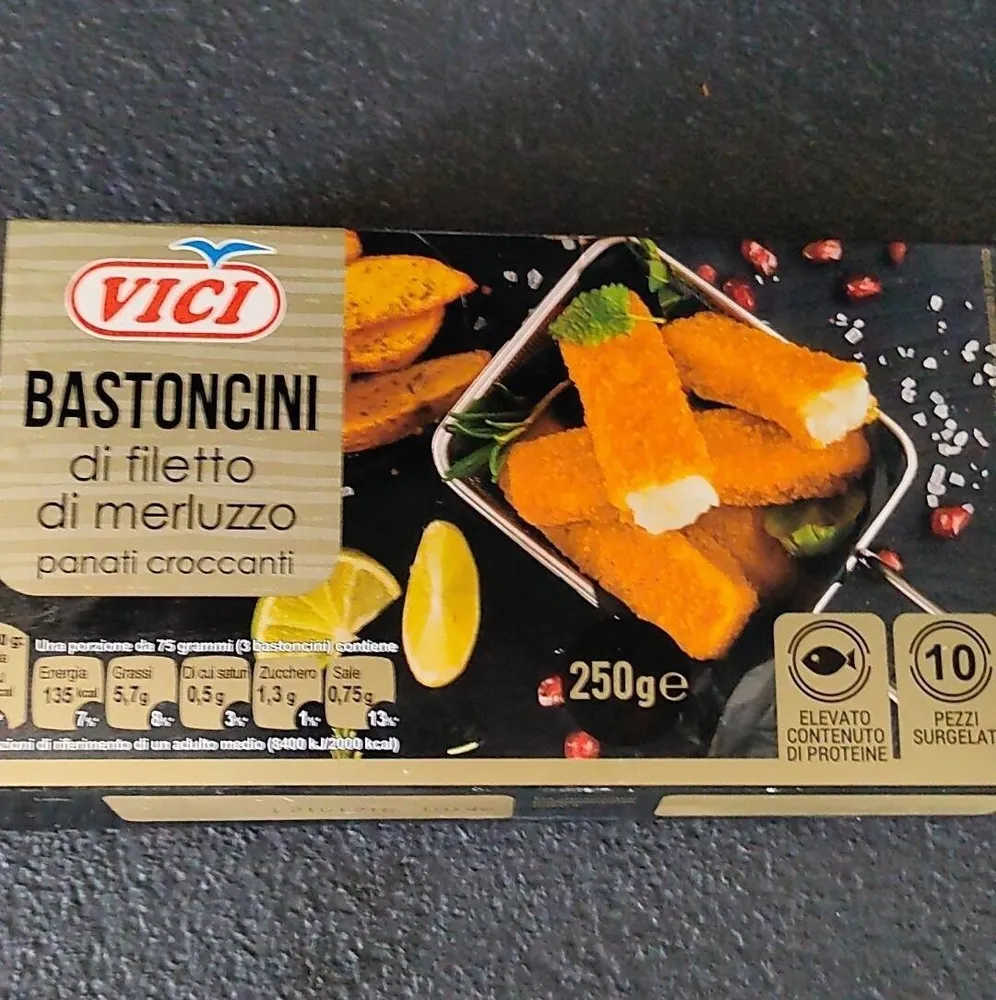 Bastoncini di filetto di merluzzo