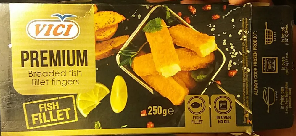 Premium breaded fish fillet fingers