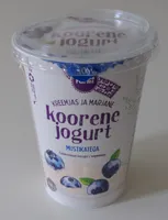 Koorene joghurt mustikatega