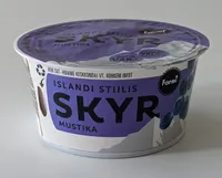 Islandi stiilis Skyr mustikatega