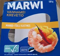 Vannamei krevetid mango-tšilli kastmes