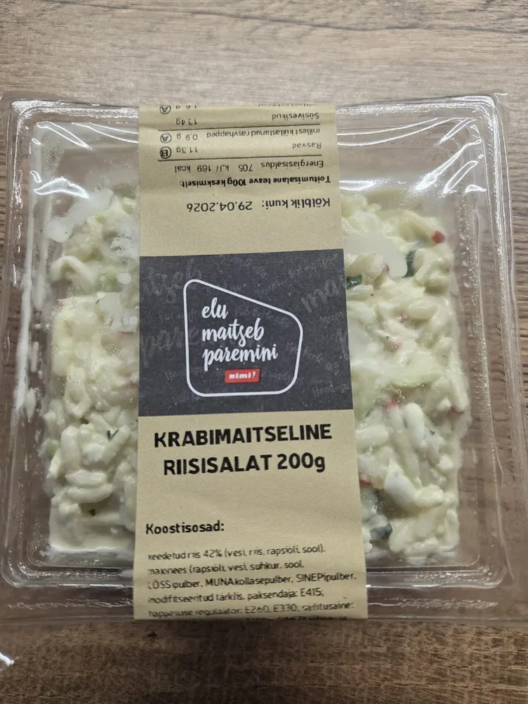 Krabimaitseline Riisisalat