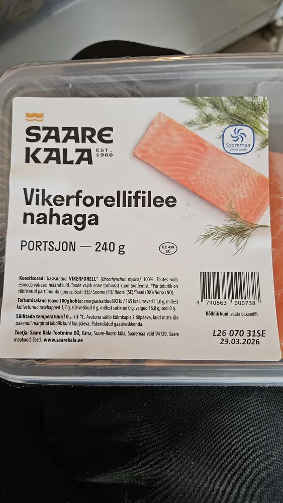 Vikerforellifilee nahaga