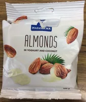 Almonds in yoghurt and coconut