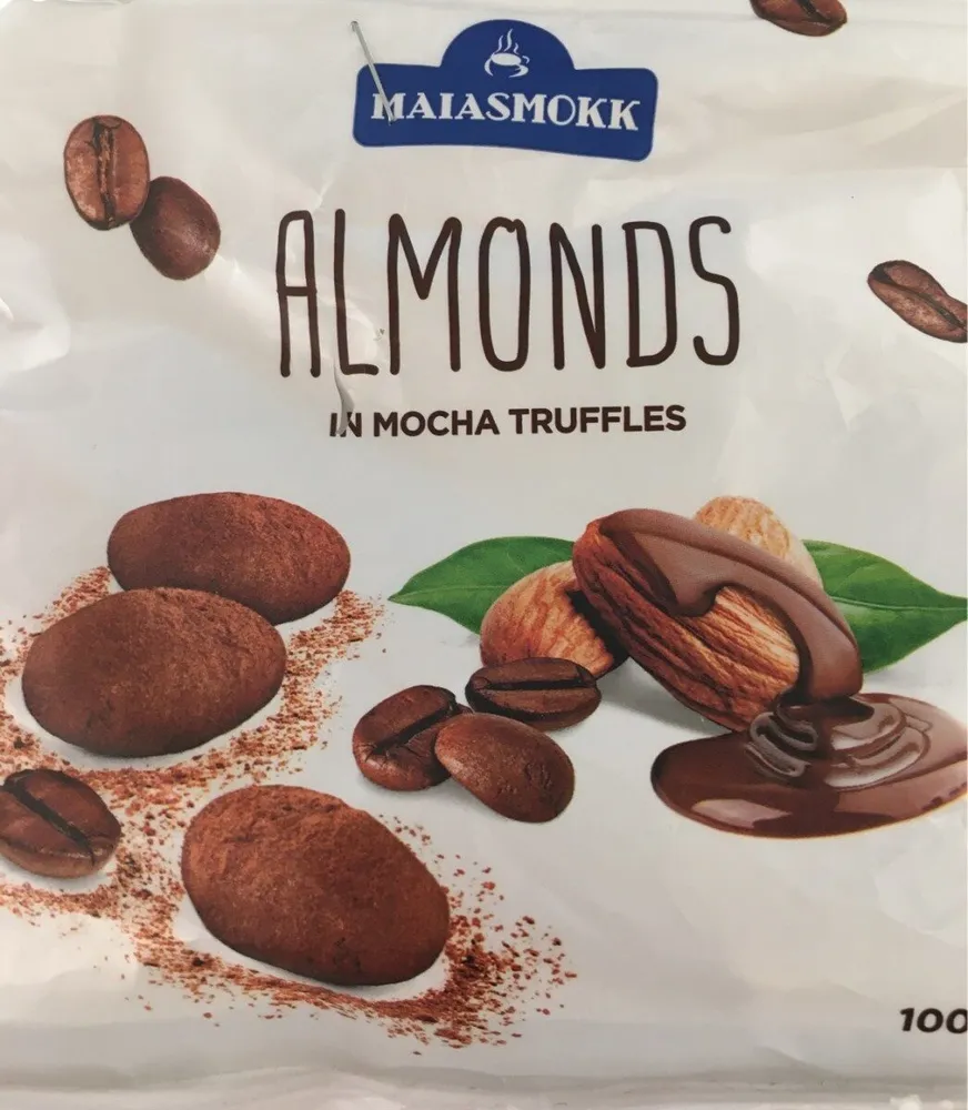 Almonds in mocha truffles