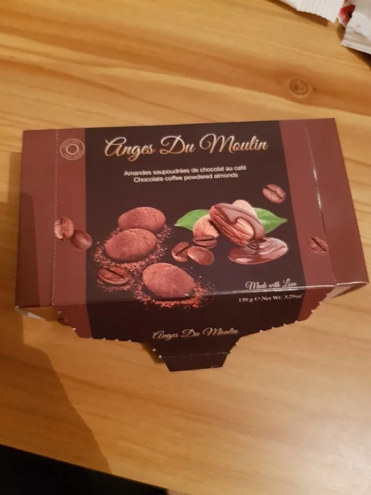 Amandes saupoudrées de chocolat au café