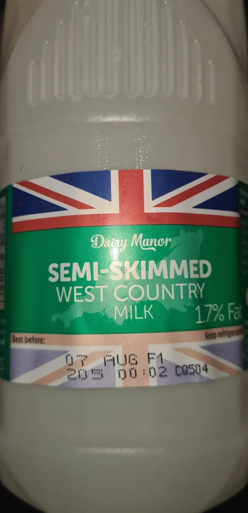 Semi-skimmed west country milk