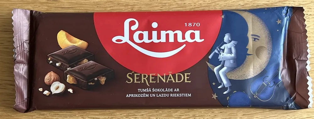Serenade tumšā šokolāde ar apelsīnu un lazdu riekstiem