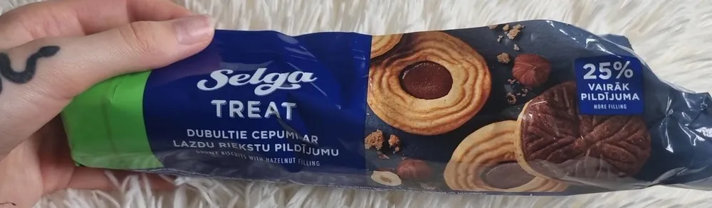 Dubultie cepumi ar lazdu riekstu pildījumu
