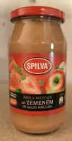 Apfelmus mit Erdbeeren und süßer Sahne