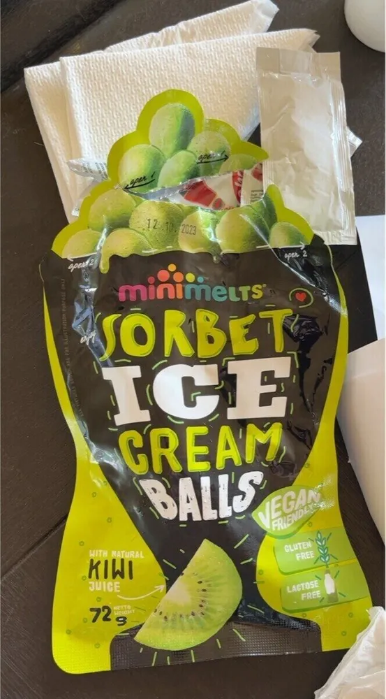 Sorbet Ice Cream Balls Kiwi