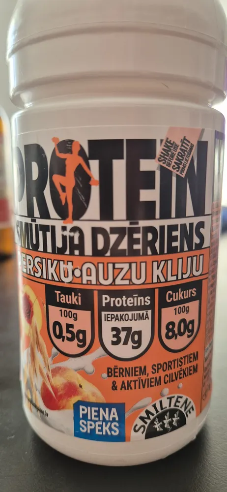 Proteīna dzēriens persiku-aveņu