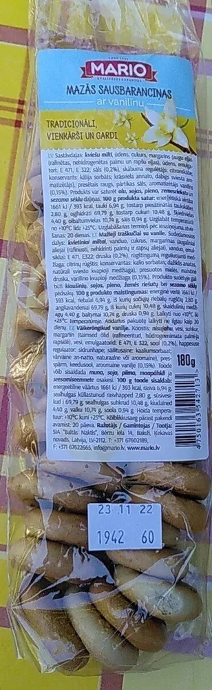Mazās Sausbarancinas ar vanilīnu