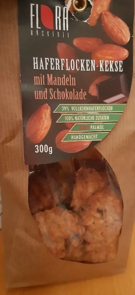 Haferflocken-Kekse mit Mandeln und Schocko