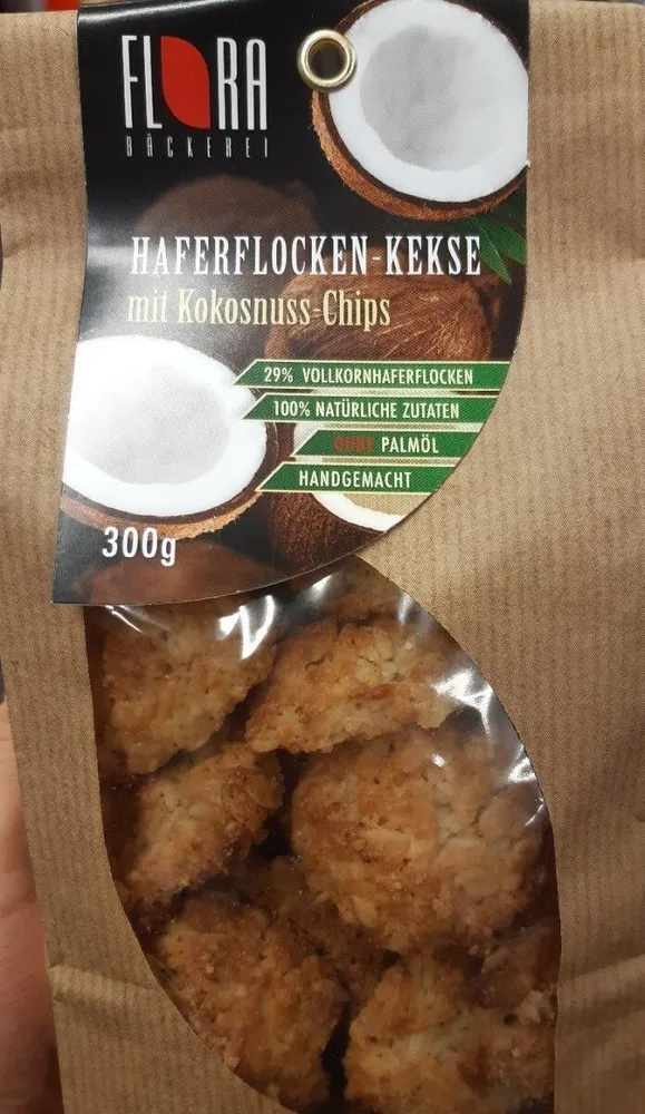 Haferflocken-Kekse mit Kokosnuss-Chips