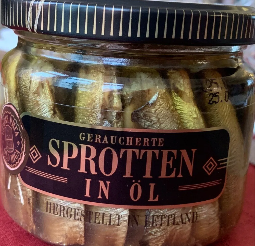 Sprats fumés à l'huile