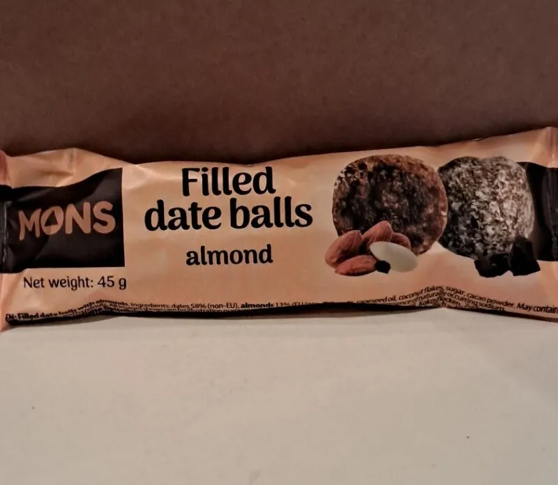 Filled date balls