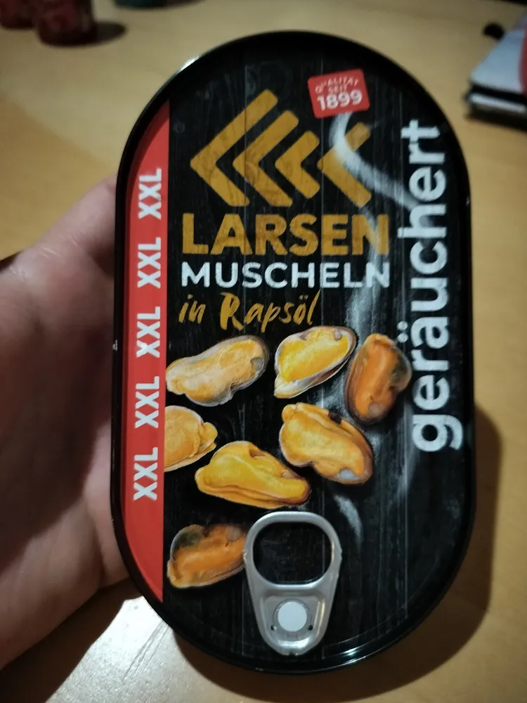 Muscheln in Rapsöl