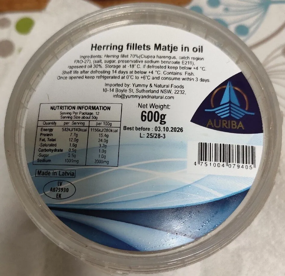Herring Fillets Matje In Oil