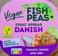 Fishly spread Danish tomato, onion and leek