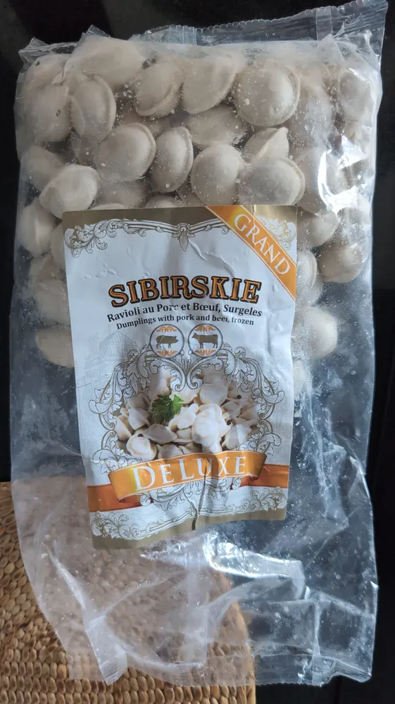Dumplings with pork and beef, frozen