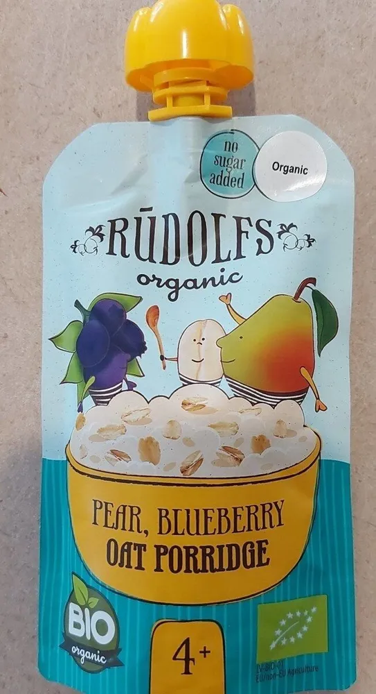 Pear blueberry oat porridge