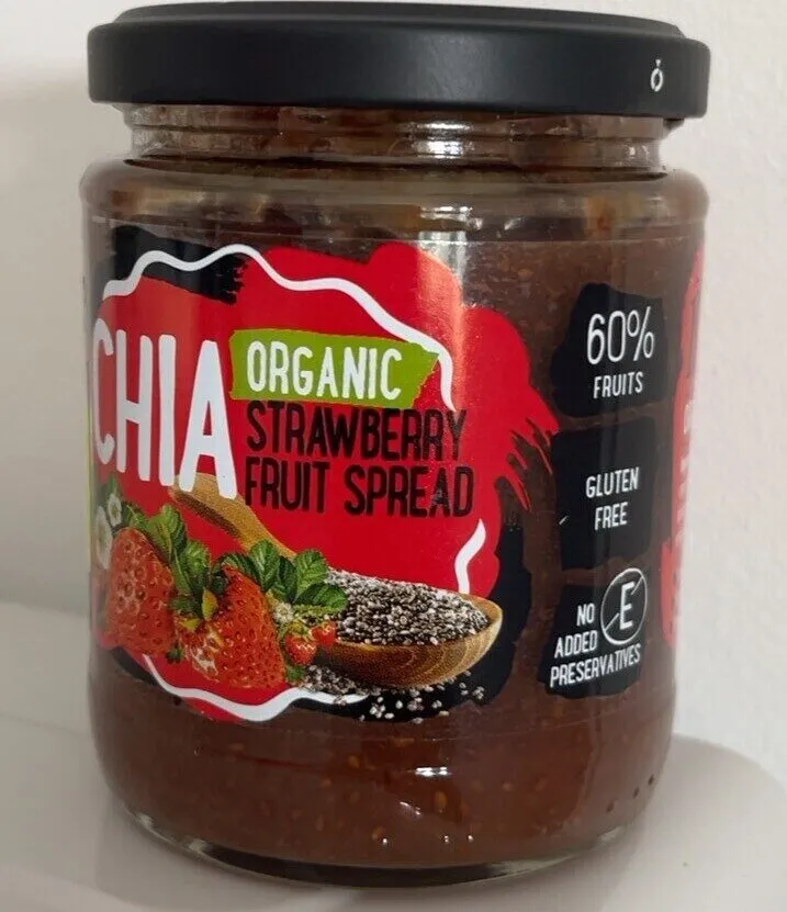 Chia organic strawberry fruit spread