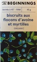 Biscruits aux flocons d'avoine et myrtilles