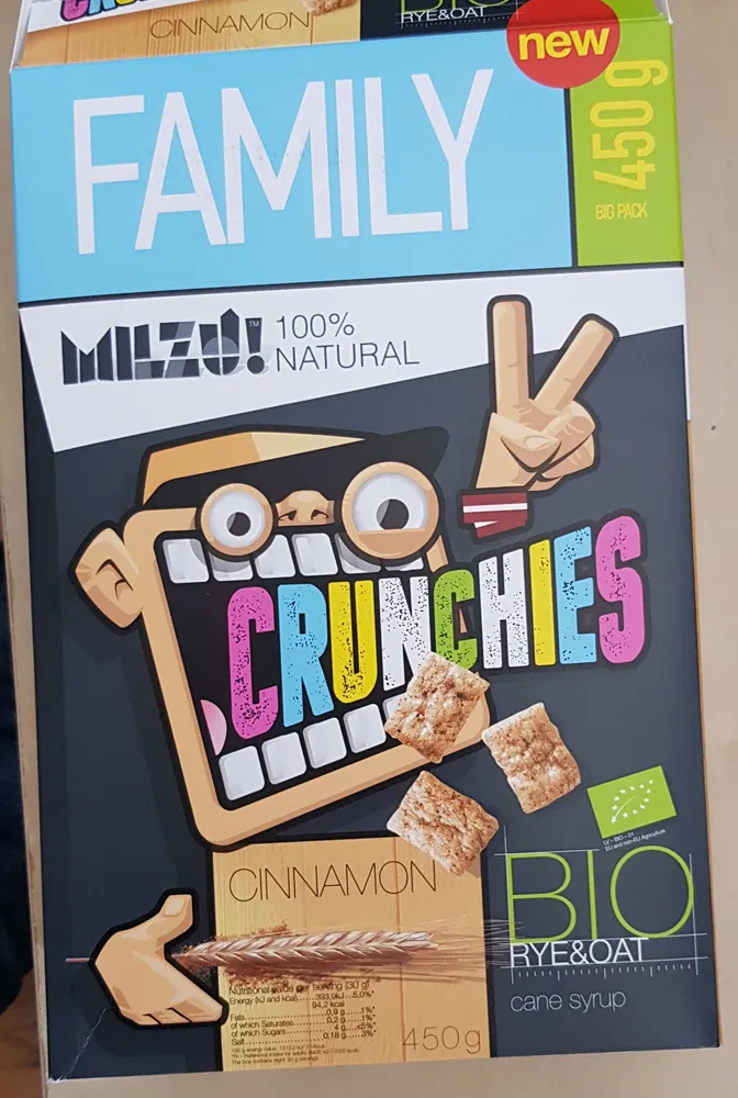 MILZU! BIO CRUNCHIES WITH CINNAMON