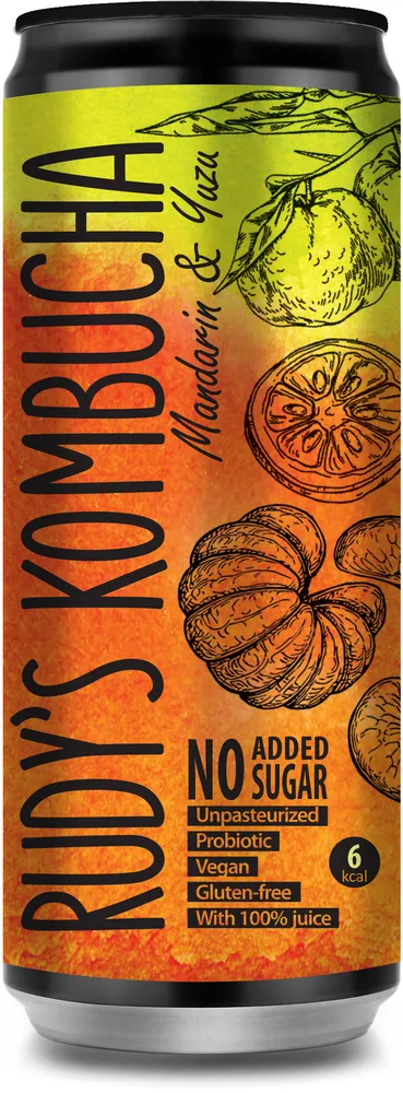 Rudy's Kombucha Mandarin & Yuzu