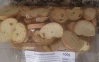Mini tostadas con pasas