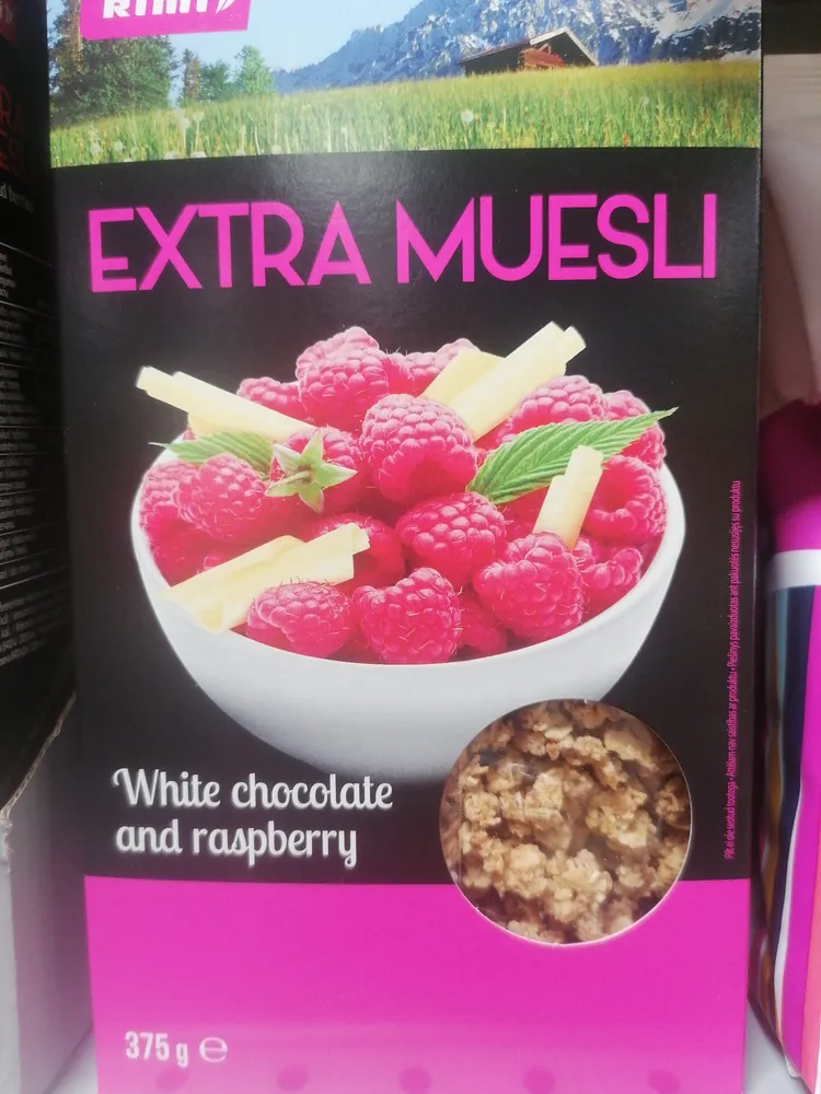 Extra Muesli White Chocolate and Raspberry