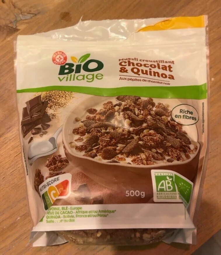Muesli croustillant chocolat quinoa