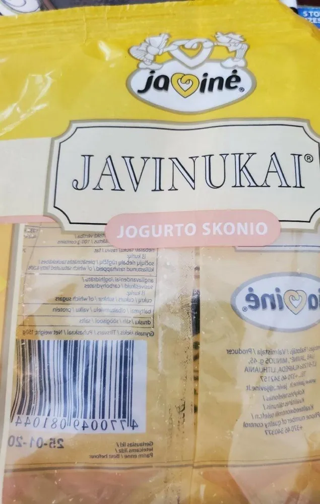 jogurto skonio javinukai