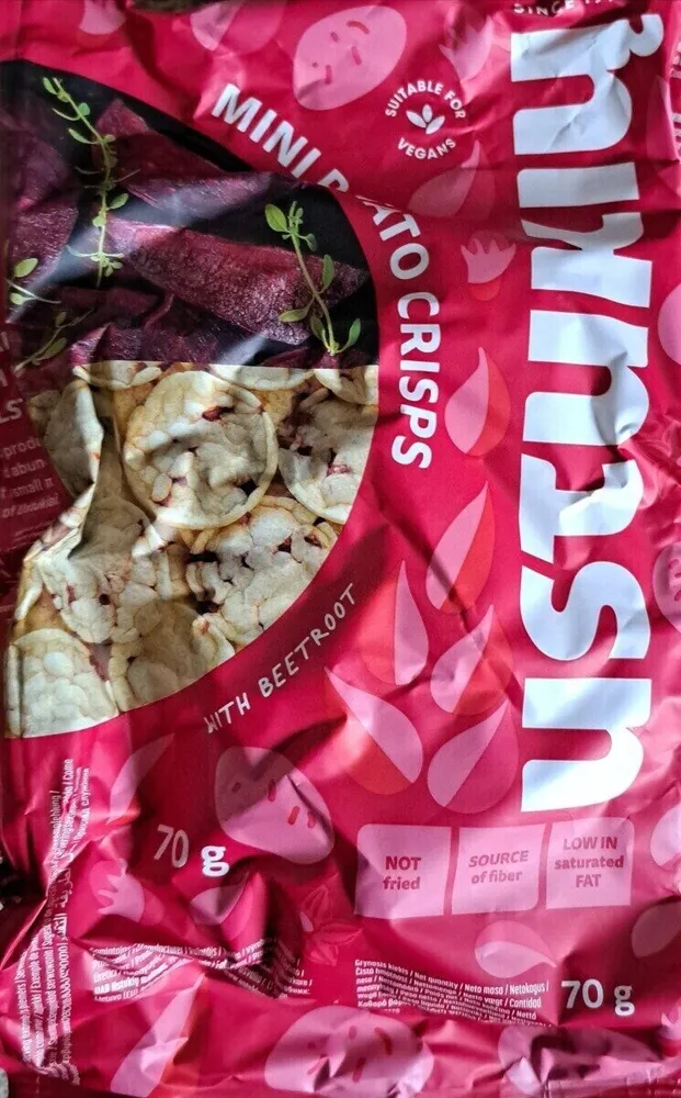 Mini Potato Crisps With Beetroot