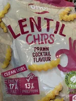Lentil chips prawn cocktail flavour