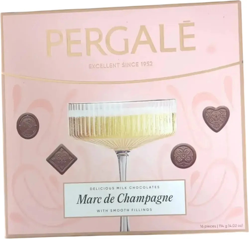 Marc de Champagne milk chocolates with smooth fillings