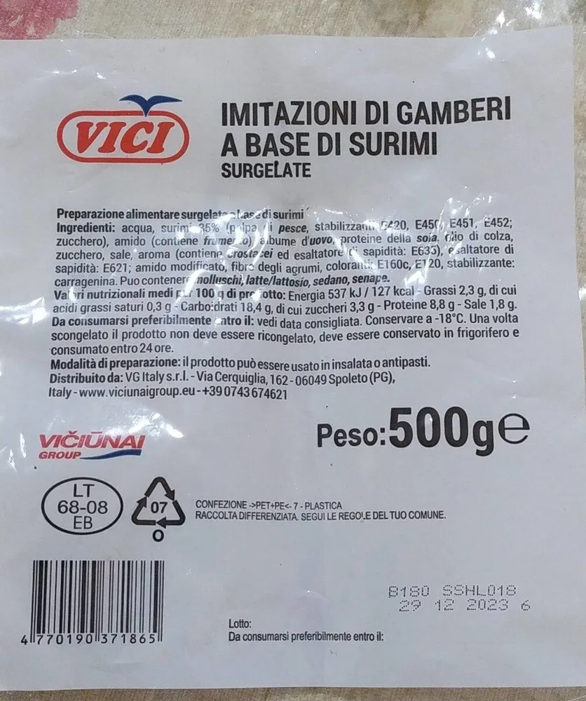 Imitazioni di gamberi